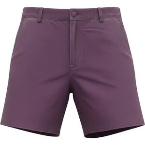 Men's Flat-Front Active Shorts in Plum